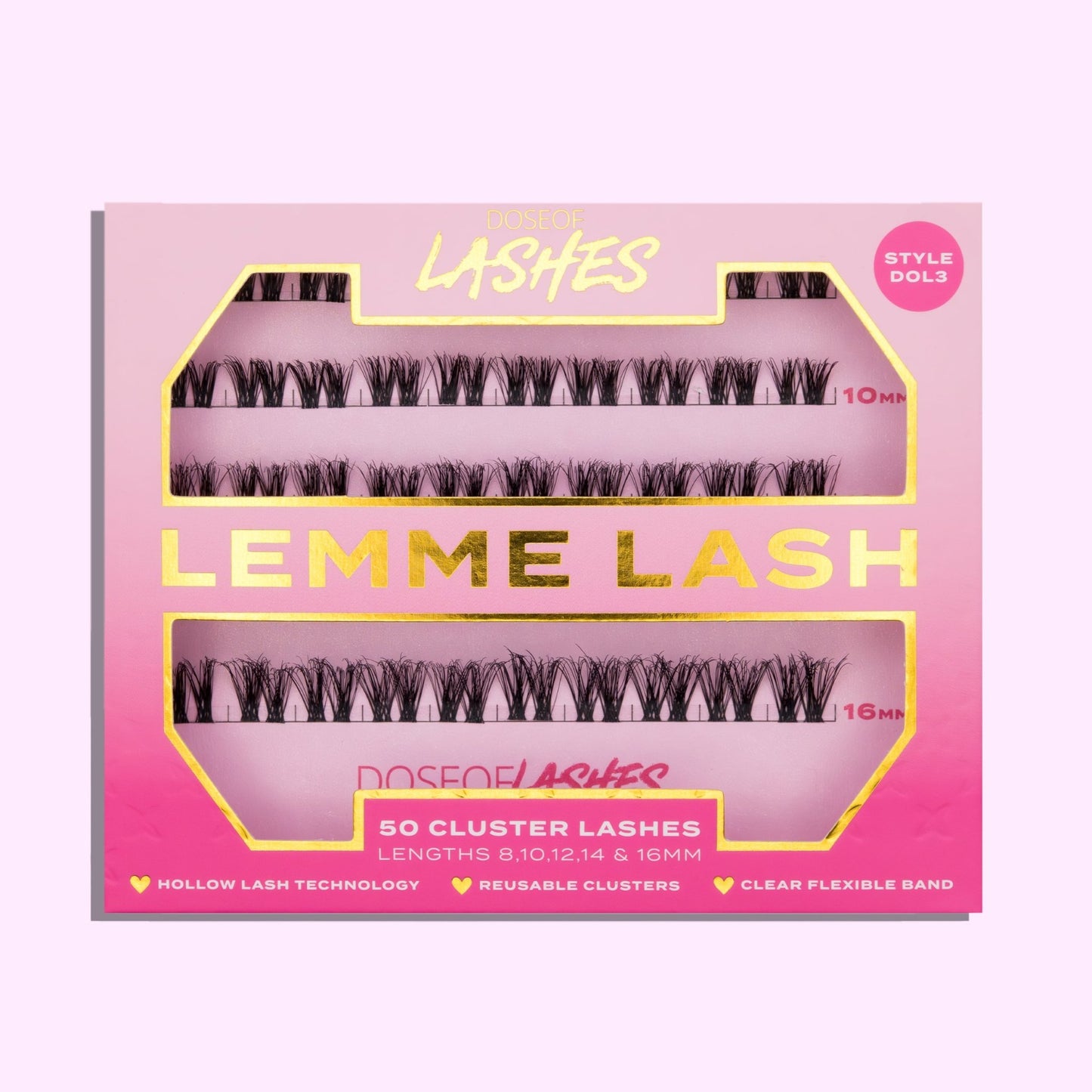 50 Pack Mixed Length Clusters - Dose of Lashes